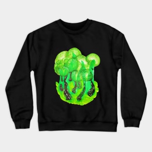 Green Forest Abstract Crewneck Sweatshirt